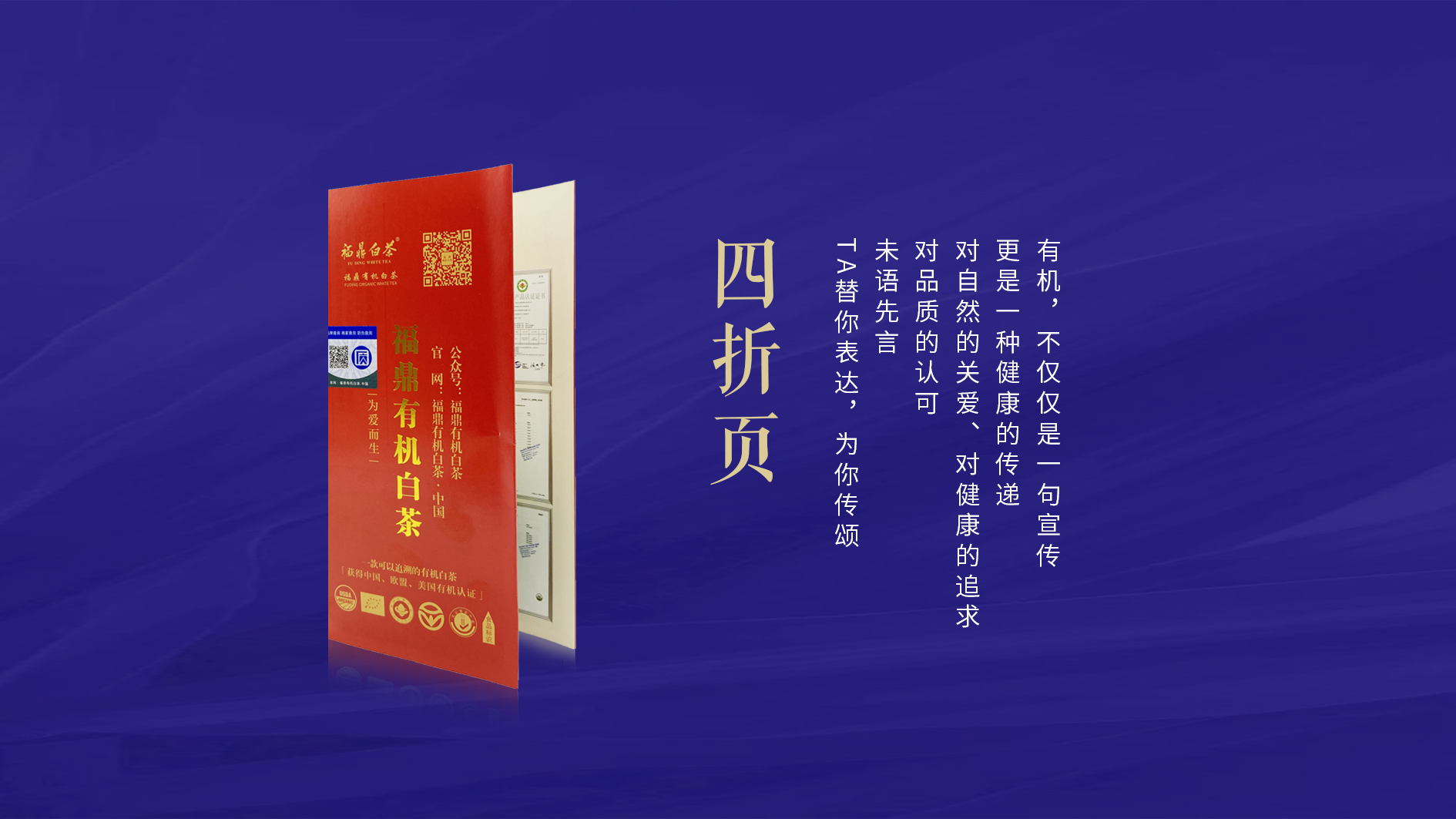 烫金四折页
